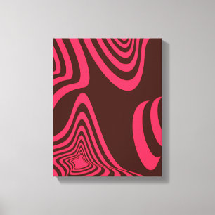 Pink, optic, trendy, cool abstract geometric shape canvas print