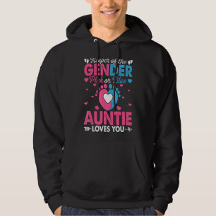 Pink Or Blue Auntie Loves You Gender Reveal Cute Hoodie