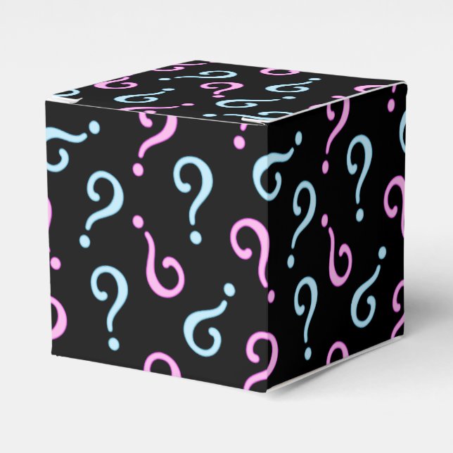 Pink or Blue Baby Reveal Favor Box (Front Side)