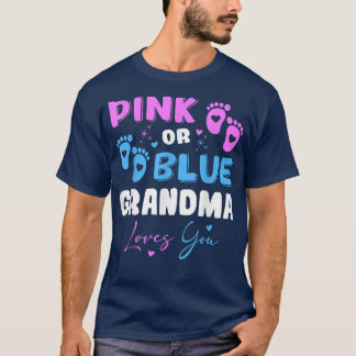 Pink or Blue Daddy Loves You Baby Gender Reveal Gr T-Shirt