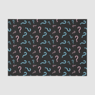 Pink or Blue Gender Reveal Black Tissue Paper