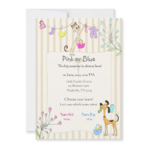 Pink or Blue Gender Reveal Dog & Cat 