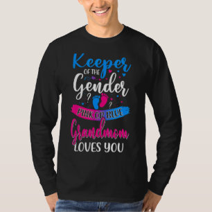 Pink Or Blue Grandma Loves You Keeper Gender Revea T-Shirt