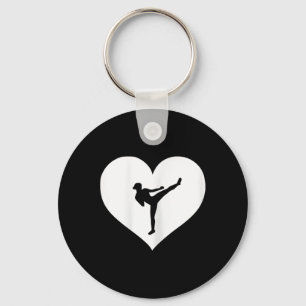Pink Or Blue Kickboxing Shirt Gift Females Teen Gi Keychain