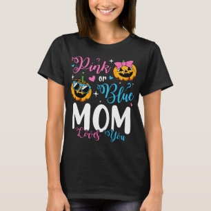 Pink Or Blue Mom Loves You Pumpkin Baby Women T-Shirt
