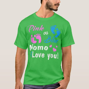 Pink Or Blue Momo Loves You Gender Reveal Party T-Shirt
