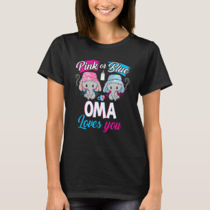 Pink Or Blue Oma Loves You Elephants Baby Gender T-Shirt