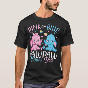 Pink Or Blue Pawpaw Loves You Elephant Baby Men T-Shirt