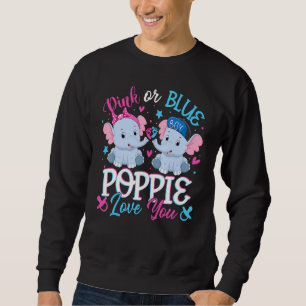 Pink Or Blue Poppie Loves You Elephants Baby Gende Sweatshirt