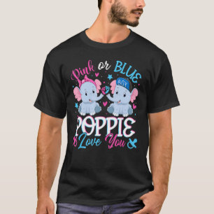 Pink Or Blue Poppie Loves You Elephants Baby Gende T-Shirt