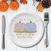 Pink or Blue Pumpki Gender Reveal Party Invitation