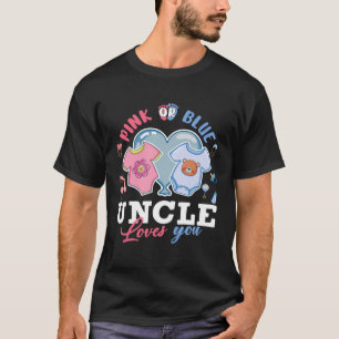 Pink Or Blue Uncle Loves You Shirt Baby Gender Rev