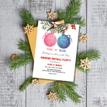 Pink or Blue Winter Sveale Party Invitation