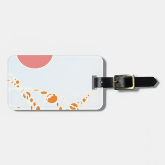 pink & orange 1276 abstract art luggage tag