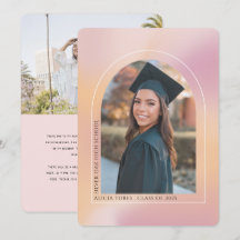 Pink Orange Aesthetic gradient, photos graduation
