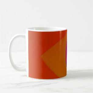 Pink, orange, and purple abstract art coffee mug