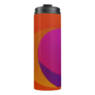 Pink, orange, and purple abstract art thermal tumbler