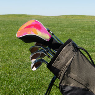 Pink, Orange and Yellow Golf Head Cover