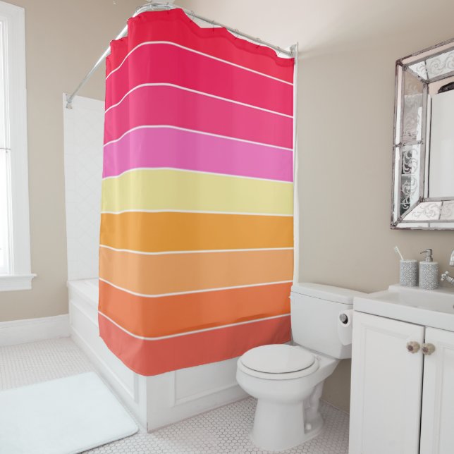 Pink, Orange and Yellow Watercolor Stripes (In Situ)
