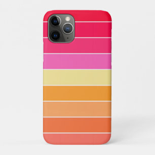 Pink, Orange and Yellow Watercolor Stripes  iPhone 11 Pro Case