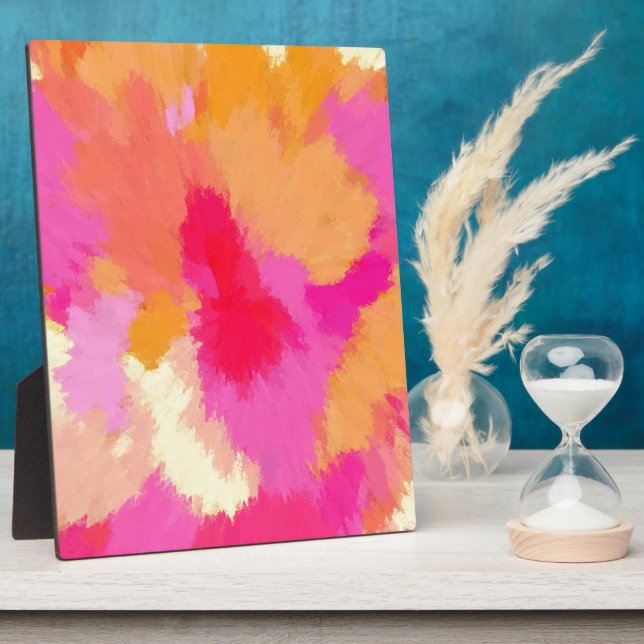 Pink, Orange and Yellow Watercolors Plaque (Side)