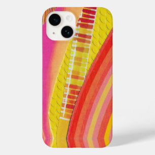 pink orange and yellow waves Case-Mate iPhone 14 case