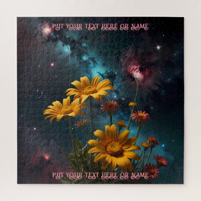 Pink & Orange Flower Galaxy & Universe Views Jigsaw Puzzle (Vertical)