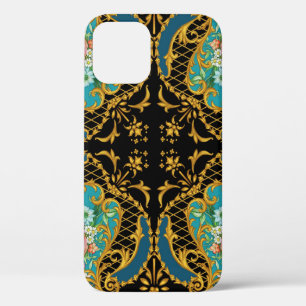 Pink Orange Flowers: Square Composition iPhone 12 Case