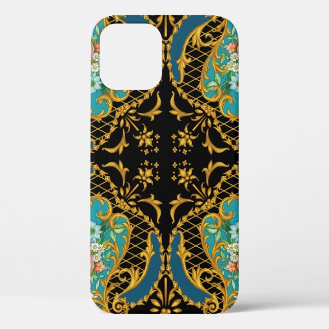 Pink Orange Flowers: Square Composition Case-Mate iPhone Case (Back)