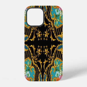 Pink Orange Flowers: Square Composition iPhone 12 Case