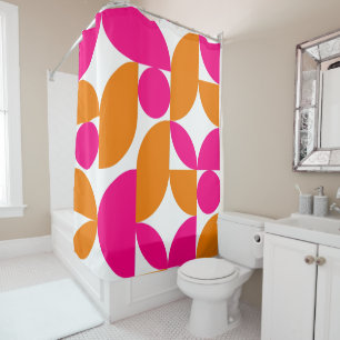 Pink Orange Geometric Mid Century Pattern