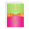 Pink, Orange, Green Monogram Wedding Invitation