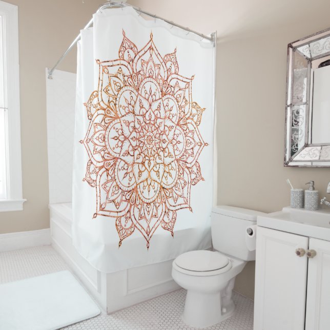 Pink & Orange Mandala on White Glam (In Situ)