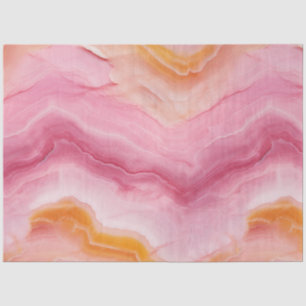 Pink Orange Marble Decoupage Tissue Paper