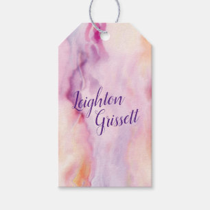 Pink Orange Marble Gift Tags