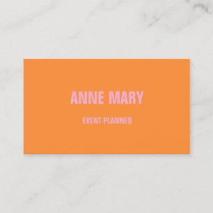Pink Orange Modern Bright Colourful Professional Business Card