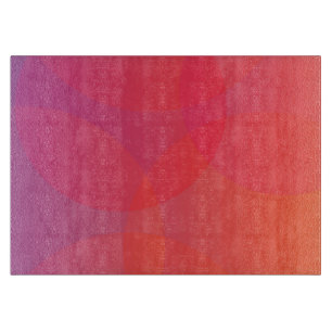 Pink, orange, modern, simple, cool, trendy art cutting board