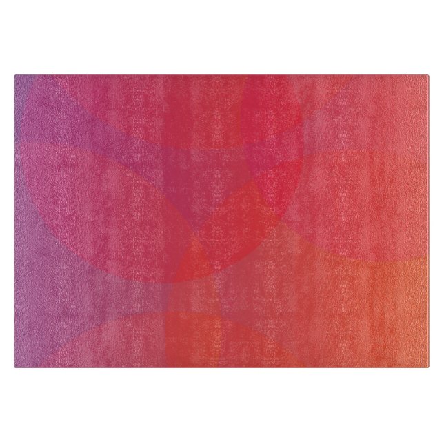 Pink, orange, modern, simple, cool, trendy art cutting board (Front)