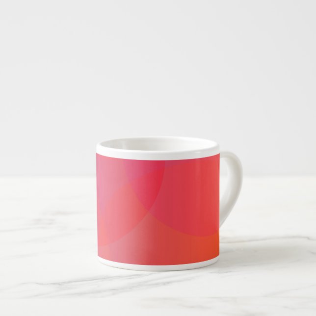 Pink, orange, modern, simple, cool, trendy art espresso cup (Front Right)