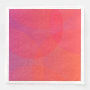 Pink, orange, modern, simple, cool, trendy art napkin