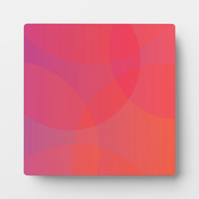 Pink, orange, modern, simple, cool, trendy art plaque (Front)