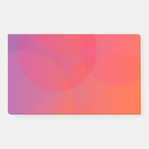 Pink, orange, modern, simple, cool, trendy art post-it notes