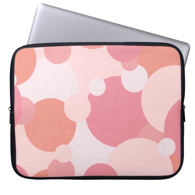 Pink-orange molecules laptop cases (Front)