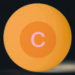 Pink Orange Monogram Initial Custom Colour Gift Ping Pong Ball<br><div class="desc">Designed with custom monogram initial text template in pink orange colours! You can change the colours and initials as you want! Makes a great gift or party favour for birthdays,  weddings,  bridal showers,  bachelorette party and more!</div>