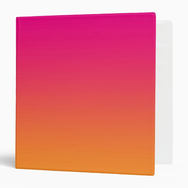 Pink & Orange Ombre Binder (Front/Inside)
