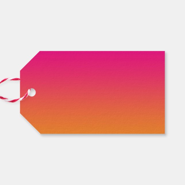 Pink & Orange Ombre Gift Tags (Back Horizontal)