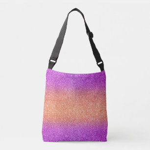 Pink-Orange Ombre Glitters Cross-Body Bag