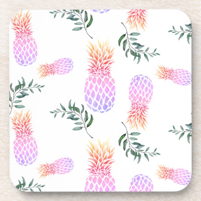 PINK & ORANGE PINEAPPLE COASTER (Front)