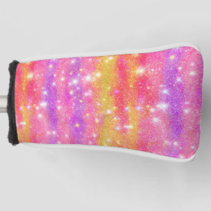 Pink Orange Purple Glitter Sparkle Pattern Golf Head Cover