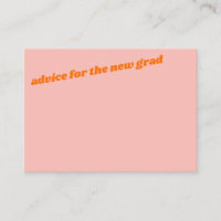 Pink Orange Retro Bold Grad Party Keepsake